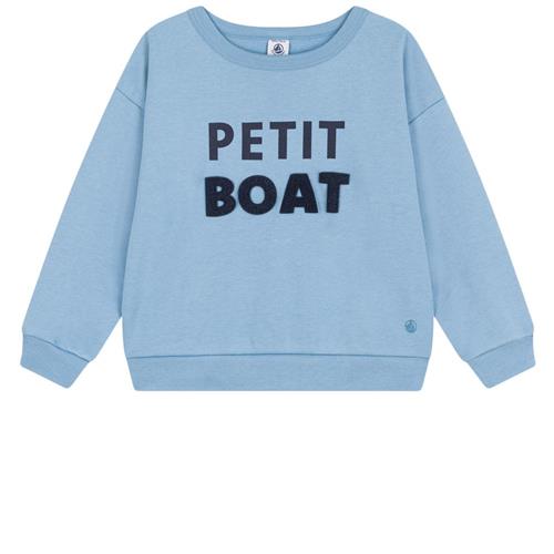 Petit Bateau Sweatshirt Med Tryk Blå 12 Y  Blå  12 år  mand