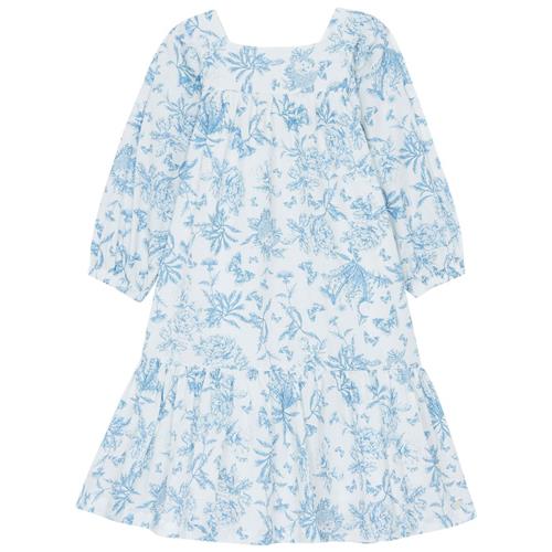 Tartine et Chocolat Casual kjole i Blueberry med blomsterprint 2 Y  Blå  2 år  kvinde