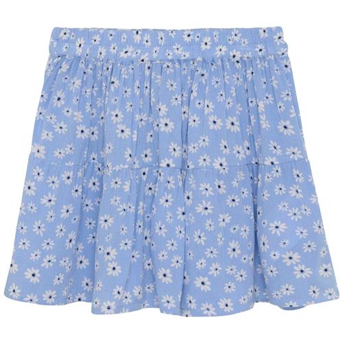 Creamie Blomstret Nederdel Bel Air Blue 86 cm  Blå  86 cm  kvinde