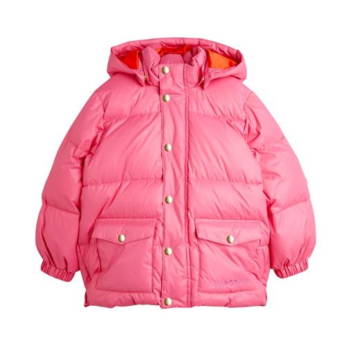 Mini Rodini Kraftig pufferjakke med hætte, pink 92/98 cm  Lyserød  92/98 cm  kvinde