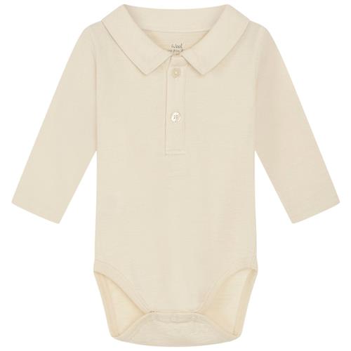 Hust&Claire Caldur Polo Baby Body Ecru 86 cm  Creme  86 cm  mand