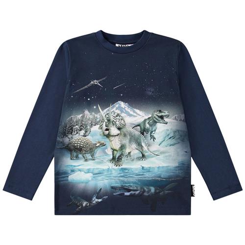 Molo GOTS Reif Langærmet T-shirt Goal Blue 98 cm  Marineblå  98 cm  mand