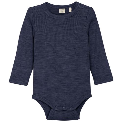 Celavi Uld-bodysuit Naval Academy Melange 60 cm  Marineblå  60 cm  Unisex