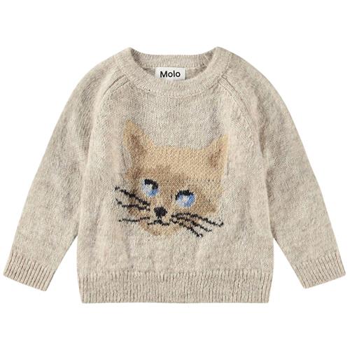 Molo Gilby Strikket trøje Kitten 62 cm  Beige  62 cm  kvinde