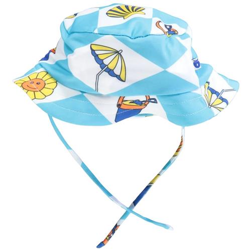 Småfolk Mønstret Solhat Blue Atoll 50/52 cm  Blå  50/52 cm  Unisex