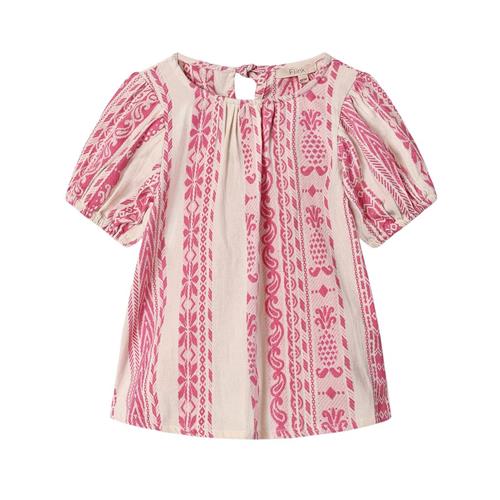 Fliink Addie Bluse Cloud Dancer Pink Stripe 4 Y  Lyserød  4 år  Unisex