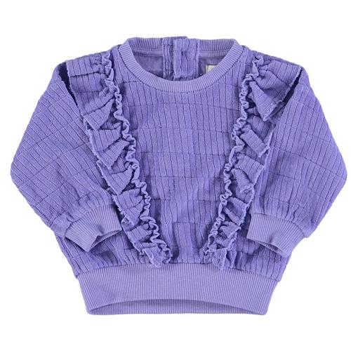 Piupiuchick Sweatshirt Med Flæsedesign Purple 18 Months  Lilla  18 måneder  kvinde