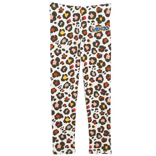 Kenzo Mønstrete Leggings Cremefarvet 10 Y  Beige  10 år  kvinde