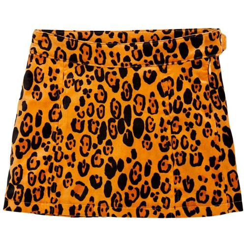 Mini Rodini GOTS Leopardmønstret Nederdel Brun 80/86 cm  Brun  80/86 cm  kvinde