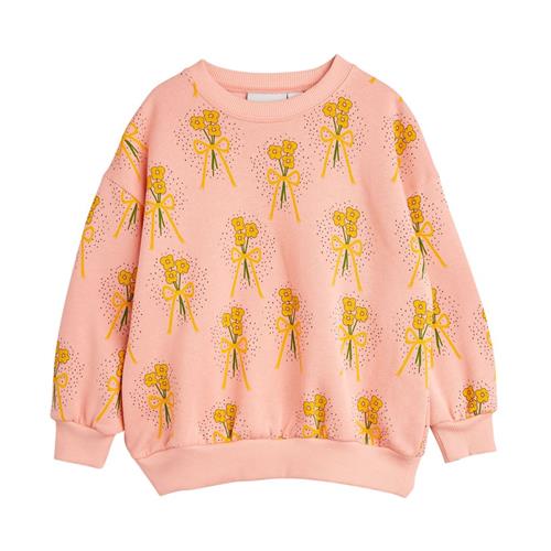 Mini Rodini Vinterblomster Aop Sweatshirt Pink 104/110 cm  Lyserød  104/110 cm  kvinde