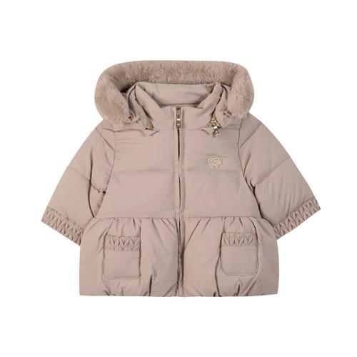 Tartine et Chocolat Pufferjakke i polyester Taupe 100 bomuldsfor 1 Y  Brun  1 år  kvinde