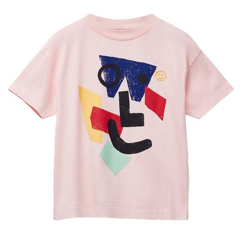 Wynken Amazed Face T-shirt Pale Pink 2 Y  Lyserød  2 år  Unisex