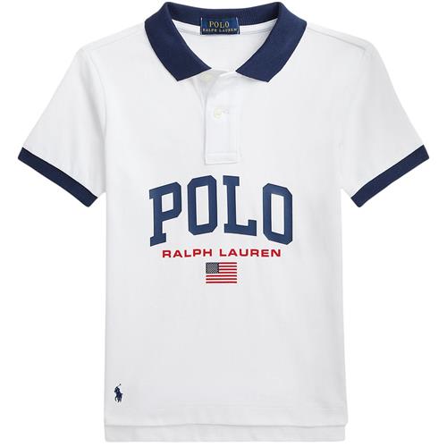 Ralph Lauren Logo Poloshirt Hvid Logo Heavyweight Cotton Jersey Polo White/C7998  Hvid    mand