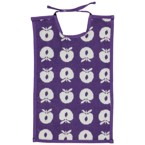 Småfolk Stor Mønstret Hagesmæk Med Æbler Purple Heart One Size      Unisex