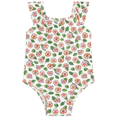 Kenzo Blomstret Badedragt Elfenben 2 Y  Creme  2 år  kvinde