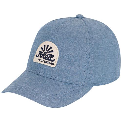 Petit Bateau Logo Baseballkasket Denim Blå 10-12 Y  Blå  10-12 år  Unisex