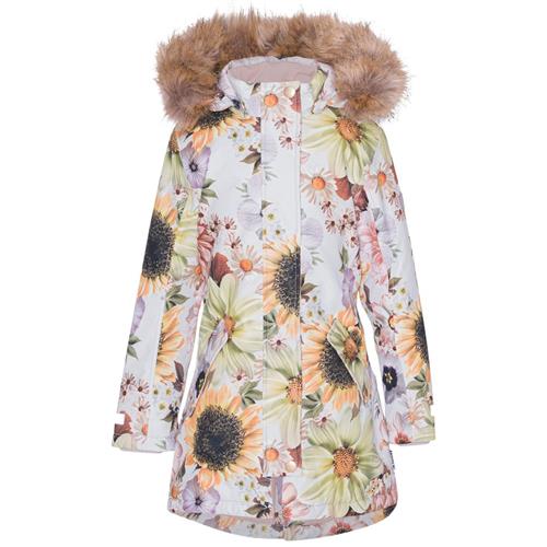 Molo Peace Parka Retro Flowers 140 cm  Lyserød  140 cm  kvinde