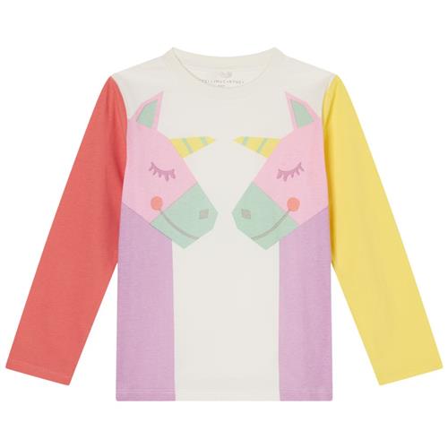 Stella McCartney Kids Langærmet T-shirt Med Tryk Cremefarvet 14 Y  Creme  14 år  kvinde