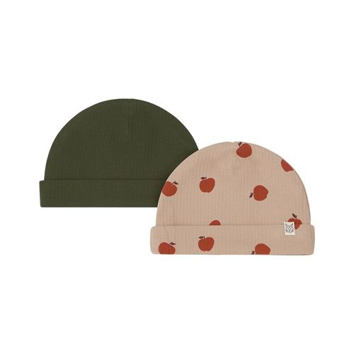 Kuling 2-pak GOTS Detroit Huer Sand Apple/Dark Green 52/54 cm  Grøn  52/54 cm  Unisex