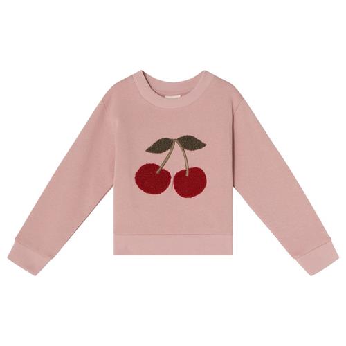 Kuling GOTS Heraklion Sweatshirt Woody Rose Cherry Appliqué 74/80 cm  Lyserød  74/80 cm  Unisex