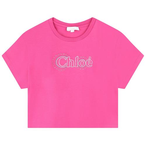 Chloé Logo T-shirt Lyserød 8 Y  Lyserød  8 år  kvinde