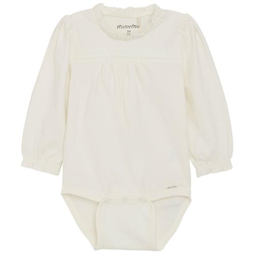 Minymo Eggnog Babybody Cremefarvet 86 cm  Creme  86 cm  kvinde