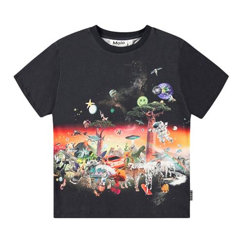 Molo GOTS Rodney T-shirt All Things 98 cm  Sort  98 cm  mand