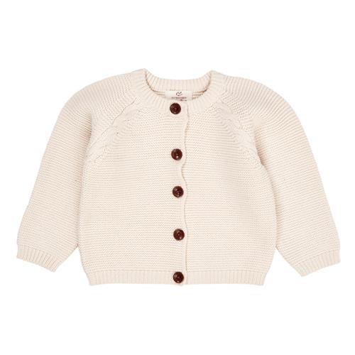Copenhagen Colors Classic Baby Cotton Cable Cardigan  Cream 50 cm  Creme  50 cm  Unisex