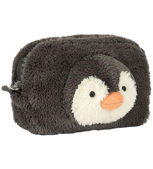 Jellycat taske - 13x19 cm - Peanut Penguin Pouch - Grå