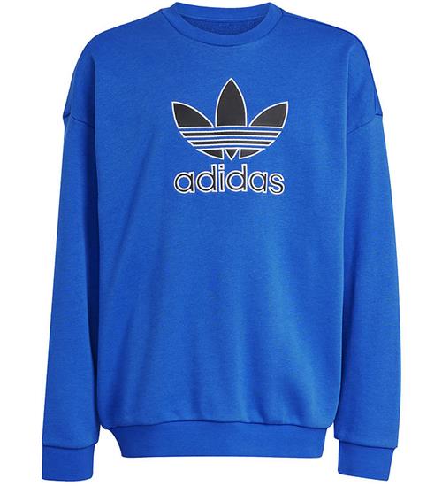 adidas Originals Sweatshirt - Trefoil Crew - Blå/Sort