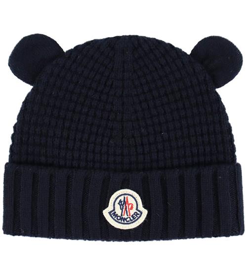 Moncler Hue - Uld - Strik m. Ører - Navy