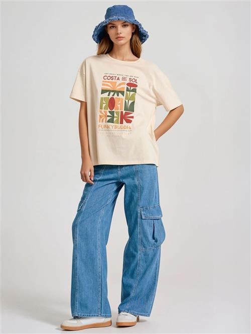 Funky Buddha Shirts  ecru / blandingsfarvet
