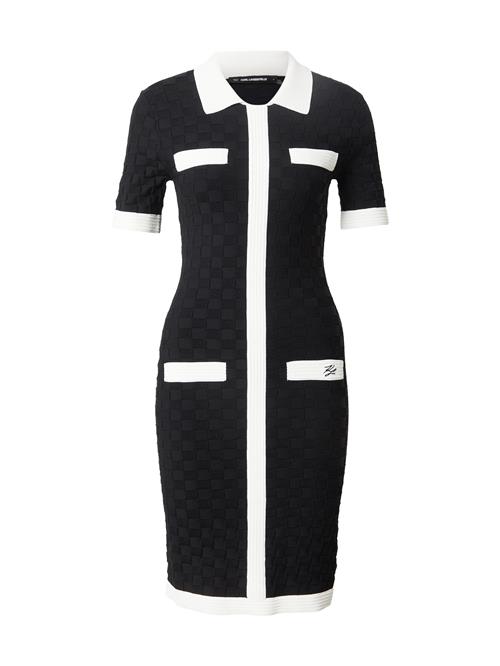 Karl Lagerfeld Strikkjole  sort / hvid