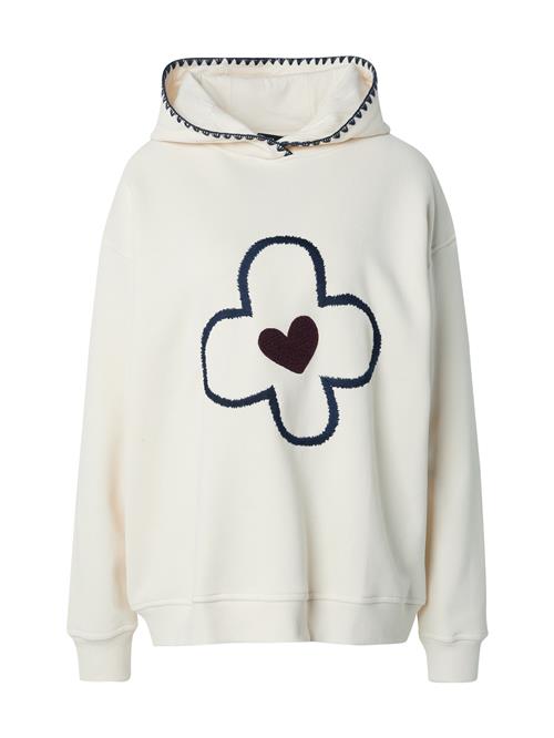 Grace Sweatshirt 'Flower'  creme / sort