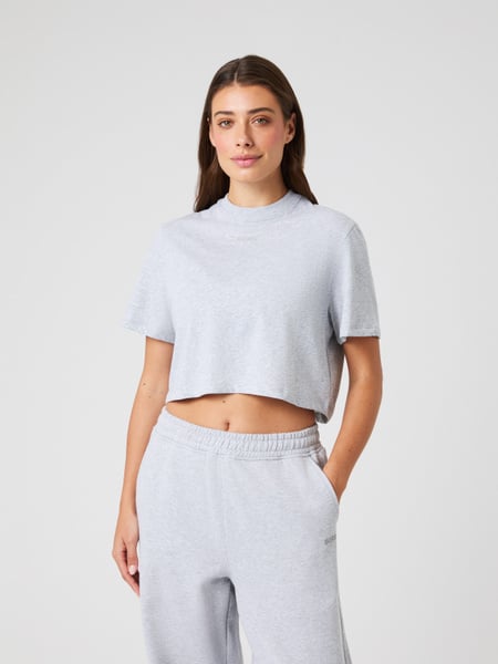 Björn Borg Studio Oversized Cropped T-shirt Grå, XXL