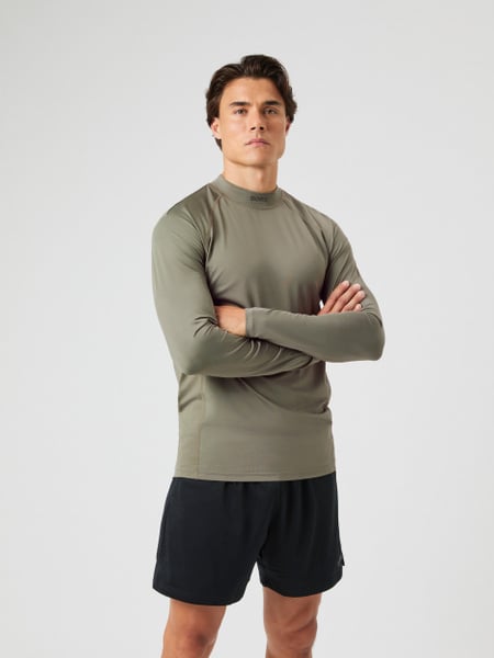 Björn Borg Borg Mock Neck Ls T-shirt Grøn, S