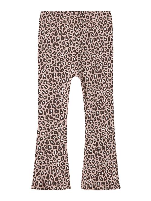 NAME IT Leggings 'NMFLEOANA'  mørkebrun / lilla / hvid