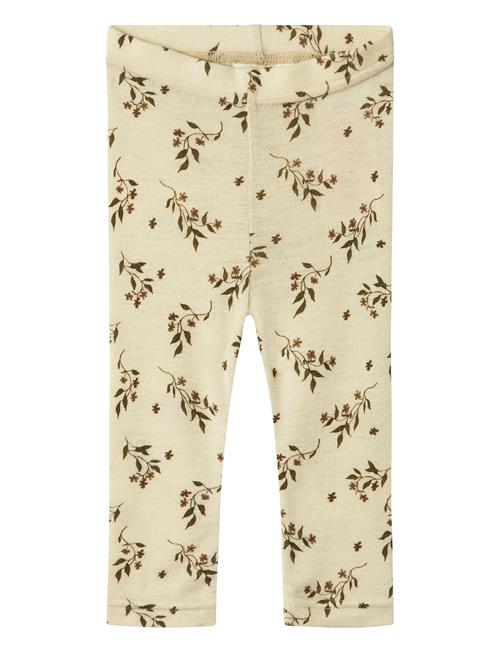Nbfnimo Slim Wo/Mo Leggings Aop Lil Lil'Atelier Beige