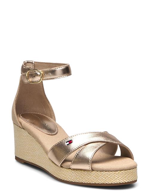 Flag Metallic Mid Wedge Espad Tommy Hilfiger Gold