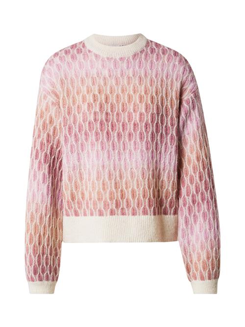 YAS Pullover 'YASSpace'  creme / blomme / pastelorange / gammelrosa