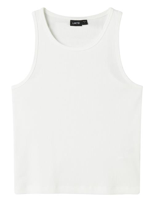 Nlfhinaja Crop Solid Tank Top LMTD White
