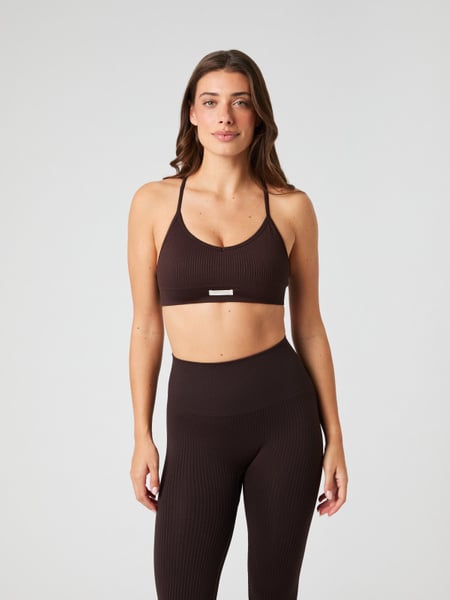 Björn Borg Studio Seamless Ribbed Strap Bra Brun, XSS