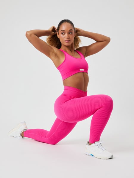 Björn Borg Studio Seamless Ribbed Tights Pink, S