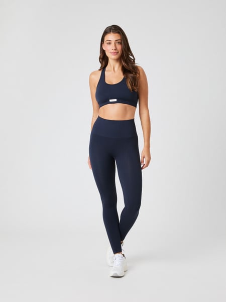 Björn Borg Studio Seamless Ribbed Tights Marineblå, L