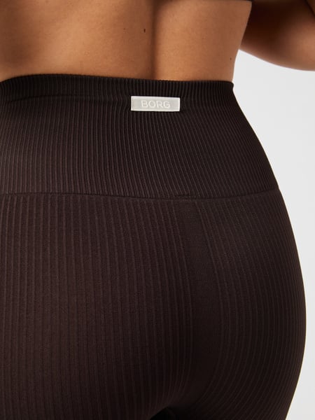 Björn Borg Studio Seamless Ribbed Tights Brun, M