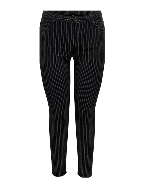 Carblush-Vada Shine Stripe Skinny Pnt ONLY Carmakoma Black