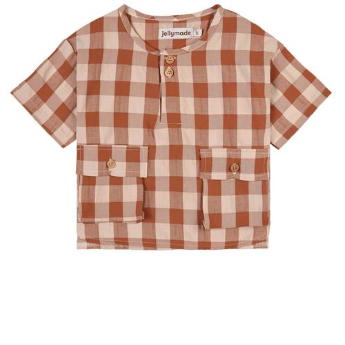 Jellymade Andaman Check Skjorte Brun 2 Y    2 år  Unisex