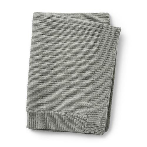 Elodie Wool Knitted Blanket Mineral Green One Size    One Size  Unisex