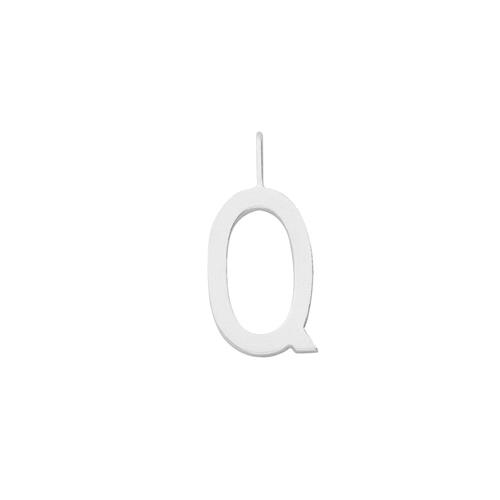 Design Letters Bogstav Vedhæng Q i Sølv på 16 mm One Size    One Size  Unisex
