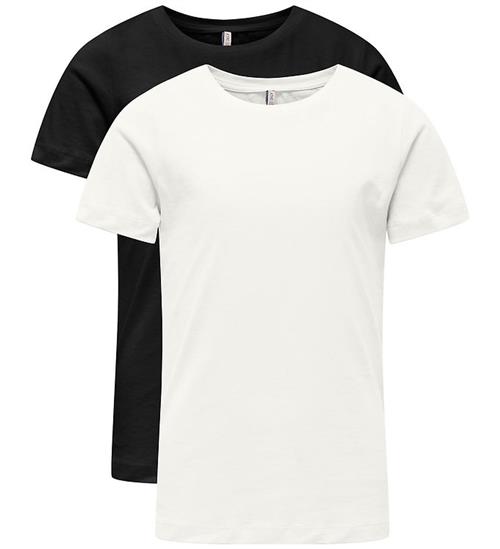 Kids Only T-shirt - 2-Pak - Kognew - Cloud Dancer/Black
